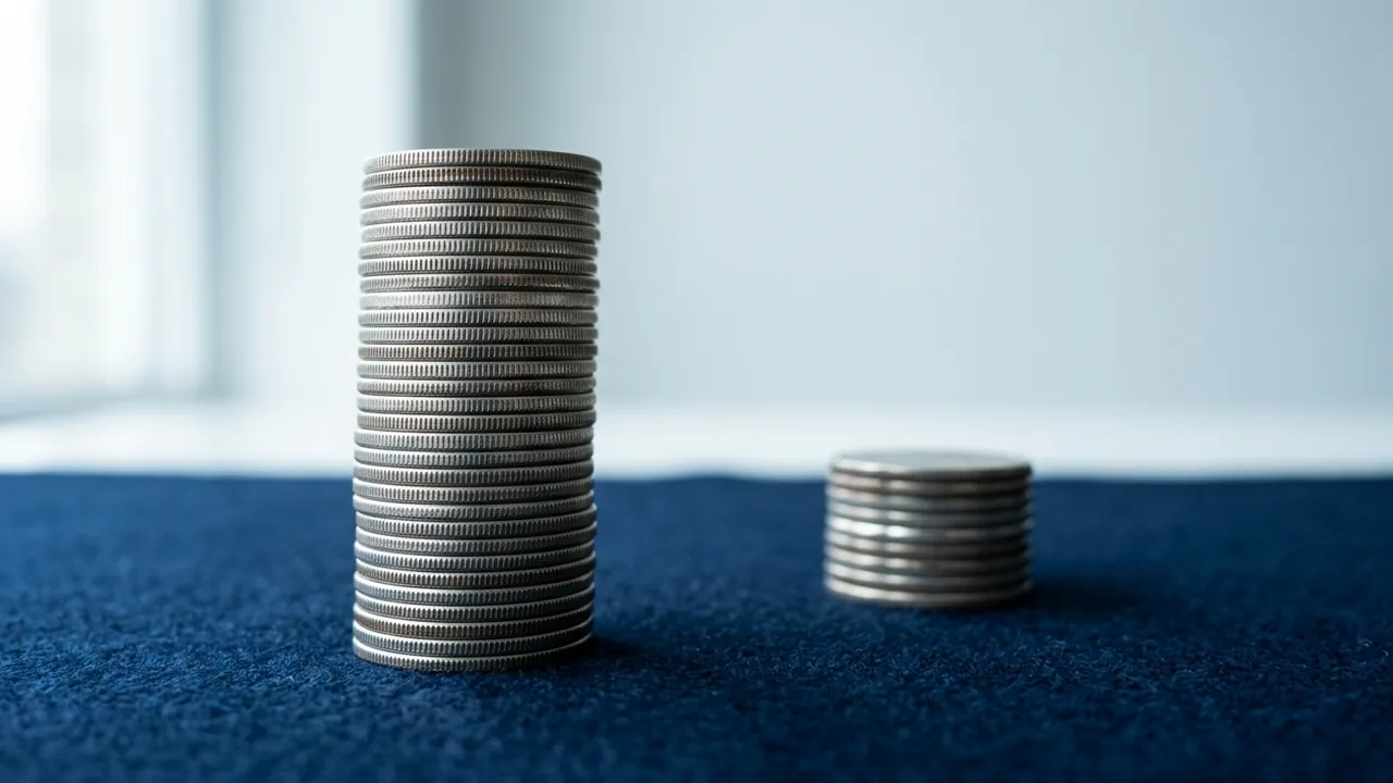 Two stacks of silver coins on deep-navy felt, one tall and one short — BBL Cost in Turkey: What a Package Covers