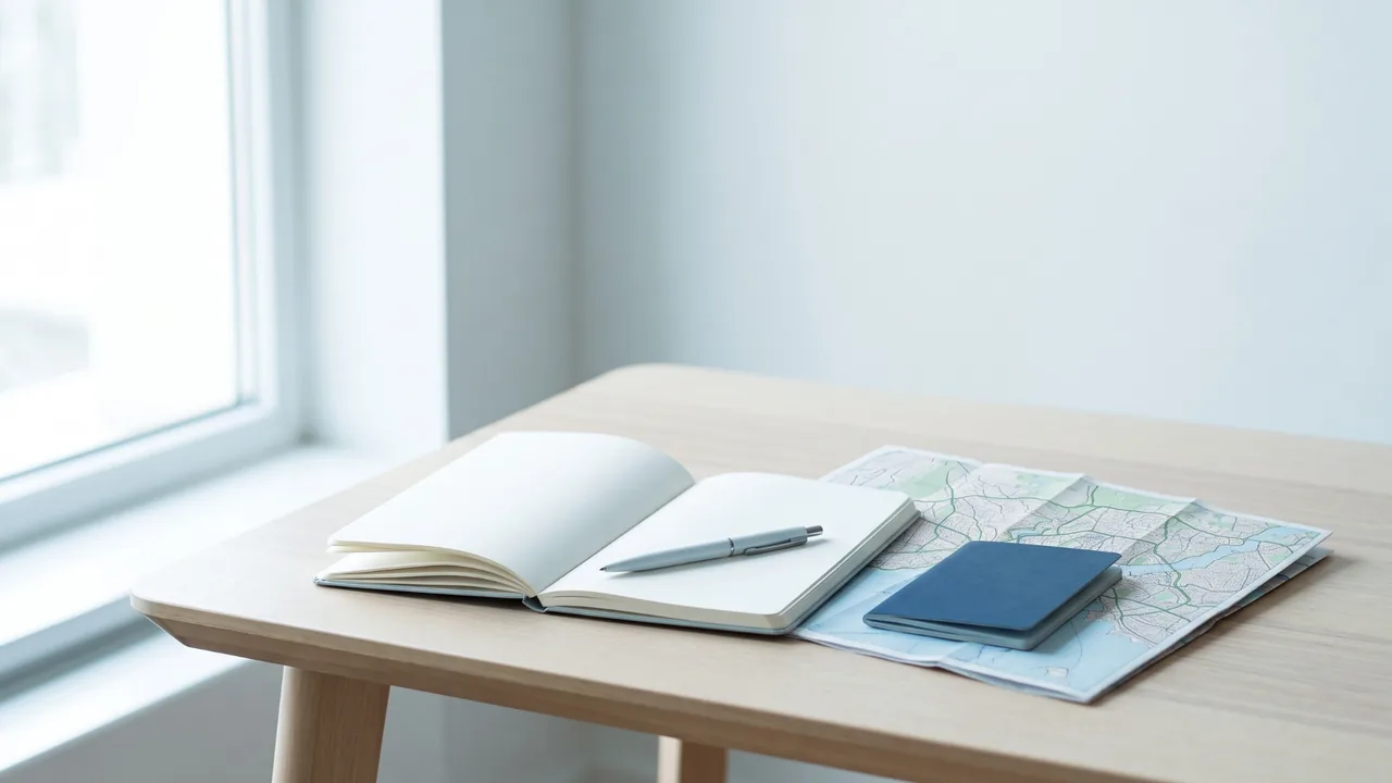 Travel notebook, passport and a map of Istanbul laid out on a desk — planning gastric sleeve surgery in Turkey